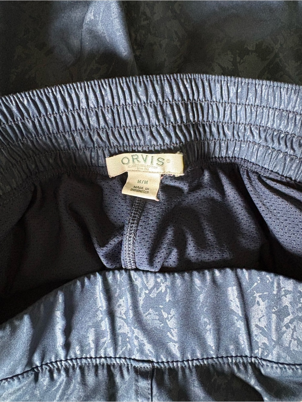 Orvis Embossed Pull-On Travel Skort | Size M | Navy Blue - Picture 9 of 9